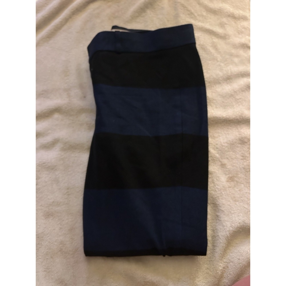 Banana Republic Sloan Ankle Pants Womens 6 Navy Black Striped Stretch Career!